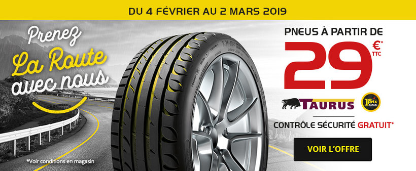 Promotion Pneus Taurus – Février 2019