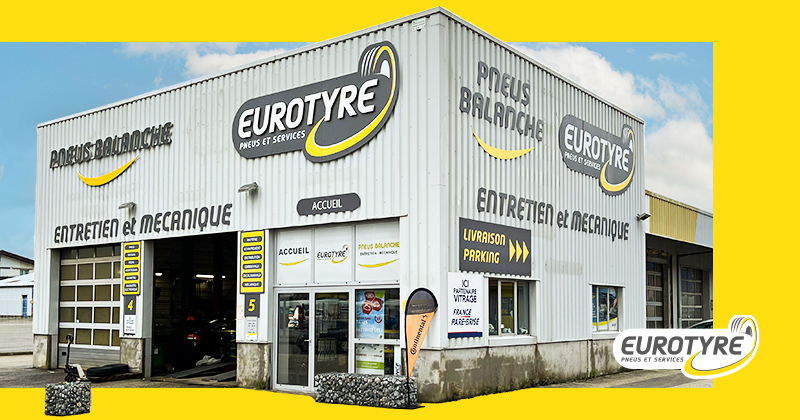 vue du garage Eurotyre pneus Balanche, à Pontarlier