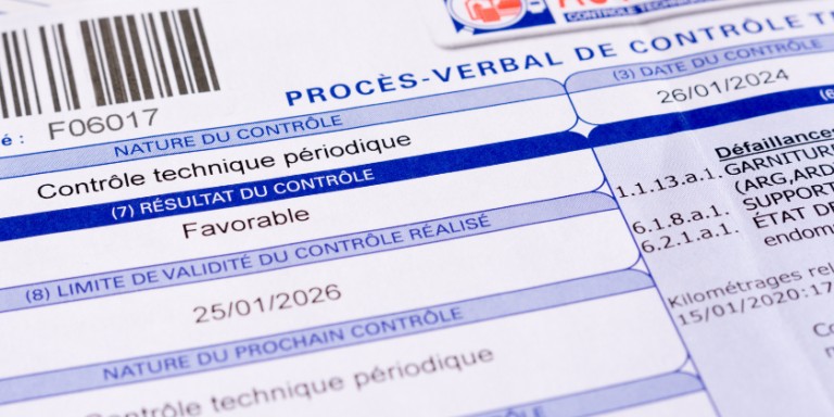 procès verbal de contrôle technique